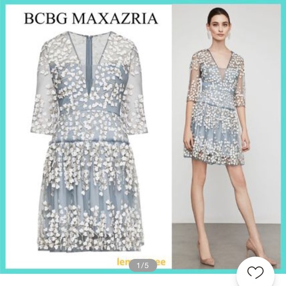 bcbgmaxazria embroidered dress